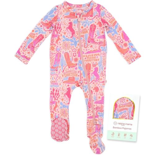 Bamboo Viscose Baby Footie Pajamas with Affirmations for Moms