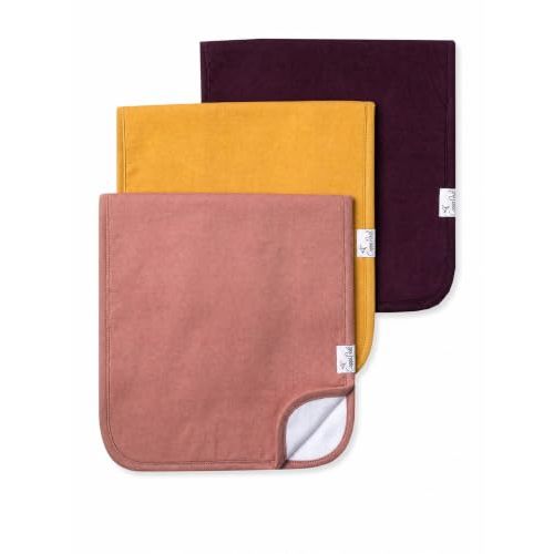 Copper Pearl Premium Baby Burp Cloths - 3-Pack Large Cotton Burp Cloths, Extra Soft Spit Up Rags with 3 Absorbent Layers, Perfect for Baby Boy and Baby Girl Gifts (21" x 10" Size, Jade Set)