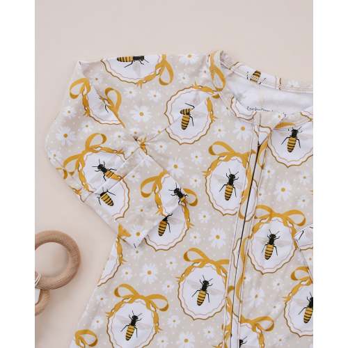 Bamboo Zip Romper | Honey Bee | Little Joy Co.