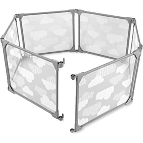 Skip Hop Expandable Baby Gate, Playview Enclosure, Silver Lining Cloud