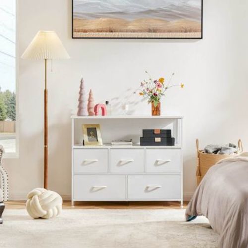 MyDepot Bedroom Dresser, TV Stand Dresser with 5 Storage Drawers