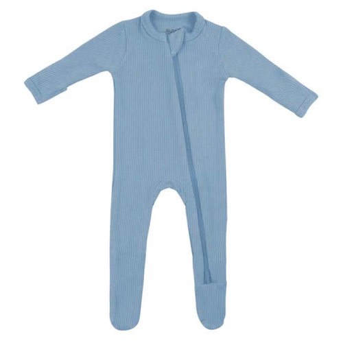 Ribbed Zippered Footie