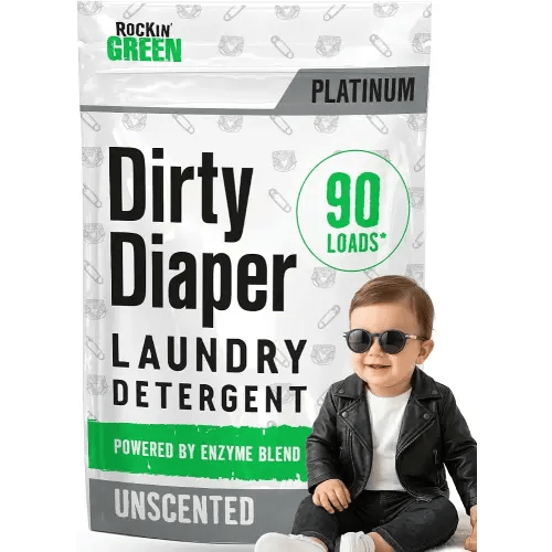 Rockin' Green Baby Laundry Detergent Unscented Dirty Diaper 90 Loads