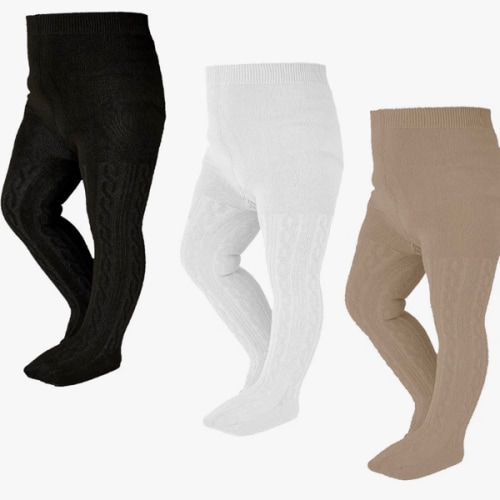 EPEIUS Baby Girl Tights Thick Cable Knit Leggings Stockings Cotton Pantyhose for Newborn Infant Toddler 3/4/5/6 Pack