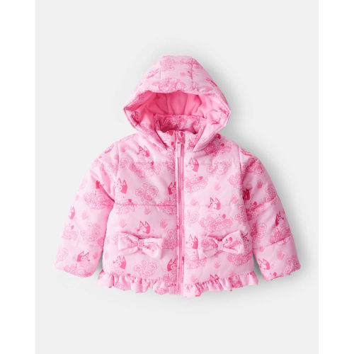 Toddler Girl Bluey™ Hooded Heavyweight Winter Jacket - Pink | Carter's
