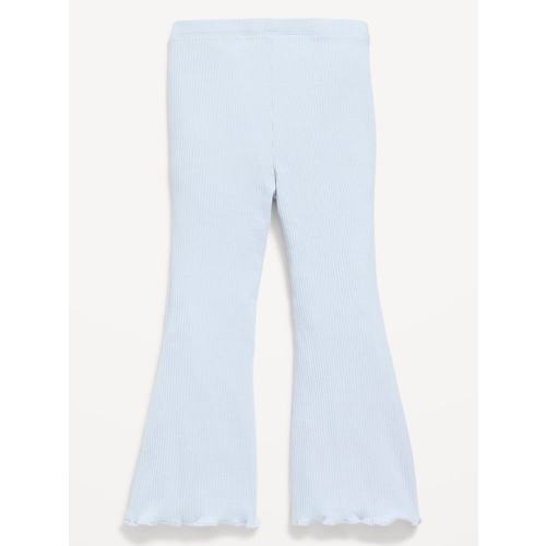 (Color Oatmeal Heather 6T) Ribbed Flare-Leg Leggings for Toddler Girls