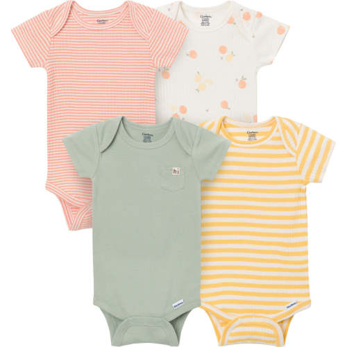 4-Pack Baby Neutral Fruit Picking Short Sleeve Bodysuits – Gerber Childrenswear