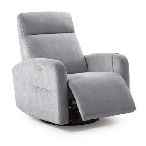 Power Swivel Glider Recliner with Adjustable Headrest & USB-C、Beige – ModernMate