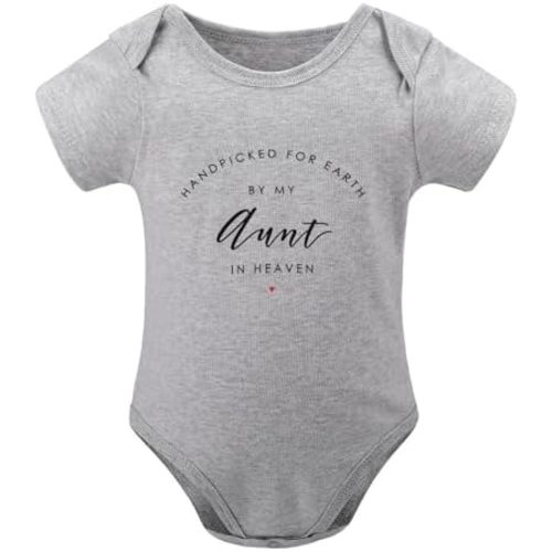 Hand Picked for Earth by My Aunt in Heaven Romper for Baby Funny Infant Girl Boy Bodysuits Newborn Clothes Cotton