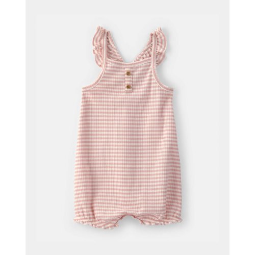 Baby Girl Striped Sleeveless Romper - Pink | Carter's