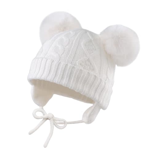 JANGANNSA Cute Knitted Boys Girls Christmas Beanie Warm Earflap Winter Hat Infant Toddler Baby Beanie