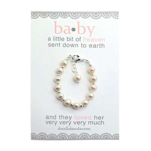 Pearl Baby Blessing Bracelet - DOODLE BEADS | Deseret Book