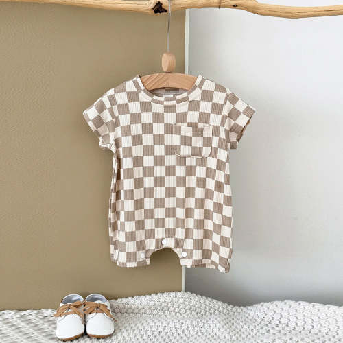 Checkered Lounge Wear Romper | RYAN AND REMI