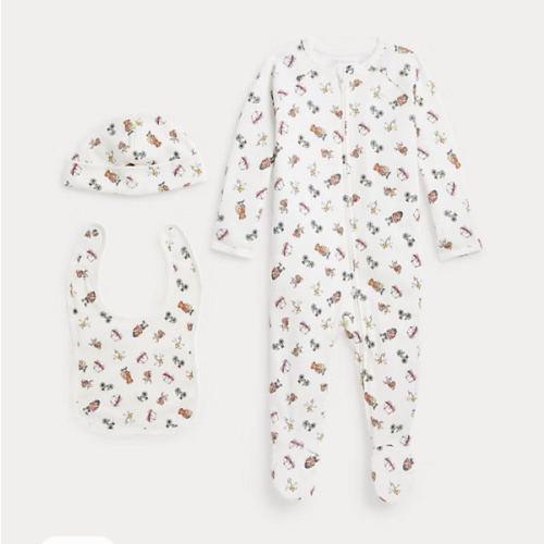 Polo Bear Cotton 3-Piece Gift Set