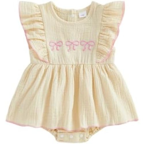 Socutebabe Baby Girl Bubble Romper Newborn Dress Ruffle Sleeveless Dresses Toddler Jumpsuit Summer Outfit Cute Clothes