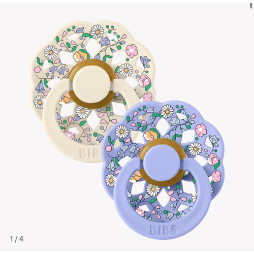 New born BIBS x LIBERTY Pacifiers 2 Pack | Chloe Meadow | Ivory Mix – Bibsworld store US