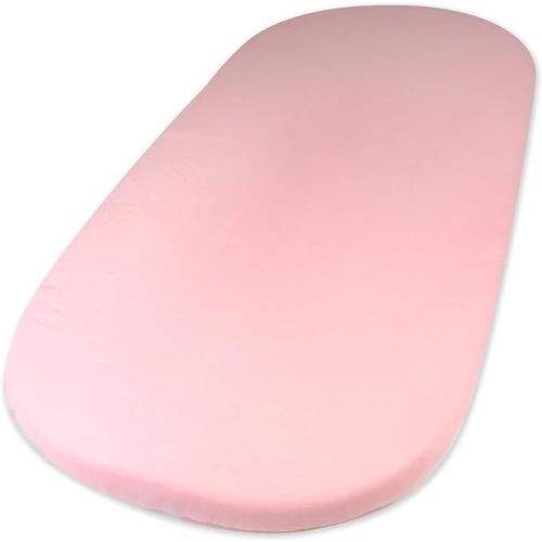 HonestBaby Organic Cotton Fitted Bassinet Sheet, Pink, One Size