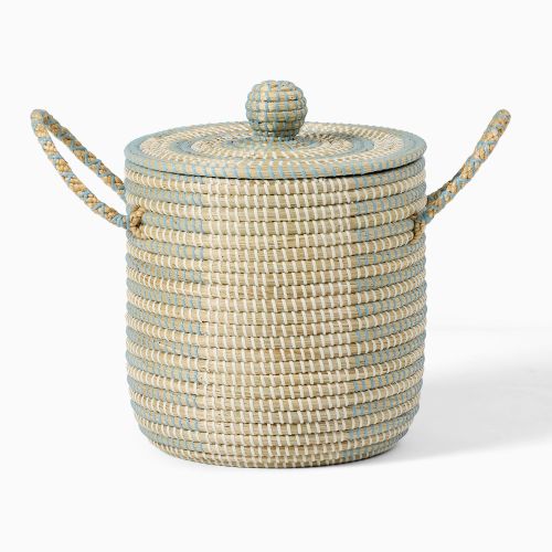 Woven Cord Lidded Storage Bin