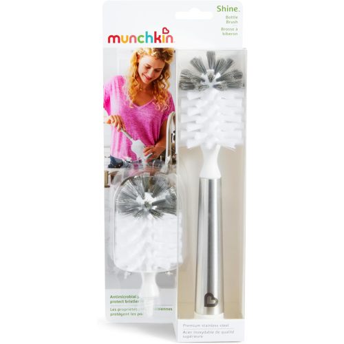Munchkin® Shine™ Stainless Steel Bottle Brush and Refill Brush Head