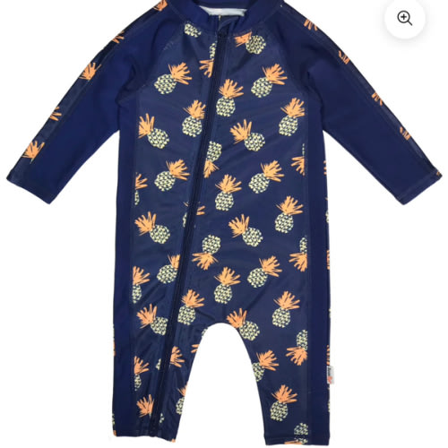 Sunsuit - Long Sleeve Romper Swimsuit | "Pineapple Dreams"