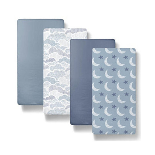Soft Cloud 4-Pack Fitted Bassinet Sheets