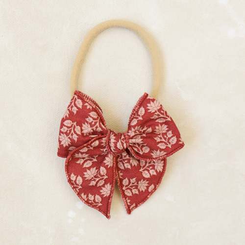 Mini Fleur Bow Headband // Poinsetta