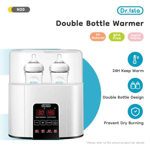 Dr.isla Sterilizer Botol Bayi Bottle Warmer 200ml Baby Safe Sterilizer Dot Bayi Botol Susu Penghangat ASI BPA Free Penyesuaian Empat Gigi N20