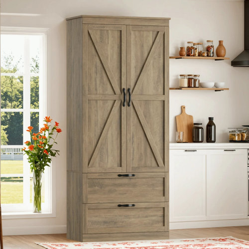 Laurel Foundry Modern Farmhouse® Bergeron 70.3'' Kitchen Pantry & Reviews | Wayfair