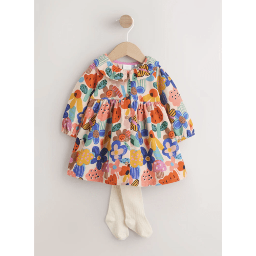 Buy Multi Bright Print Cord Baby Dress And Tights 2 Piece Set (0mths-2yrs) from Next USA