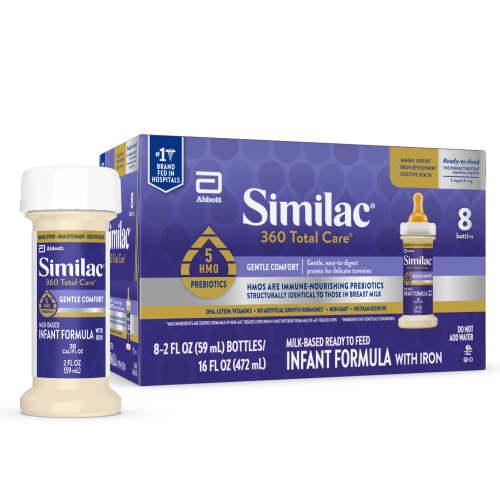 Similac 360 Total Care Gentle Comfort Ready-to-Feed Baby Formula, 2-fl-oz Bottle