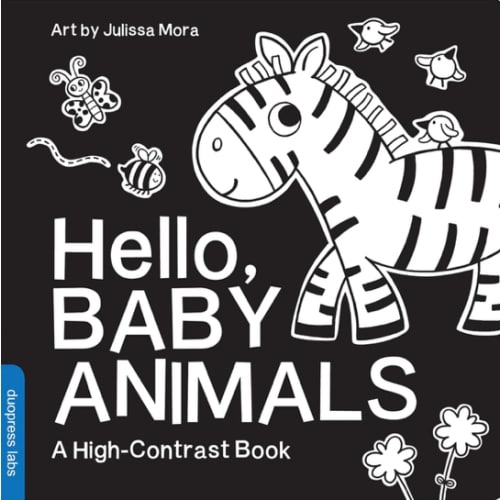 Hello, Baby Animals: A Black-and-White Board Book for Babies That Helps Visual Development (High-Contrast Books)
