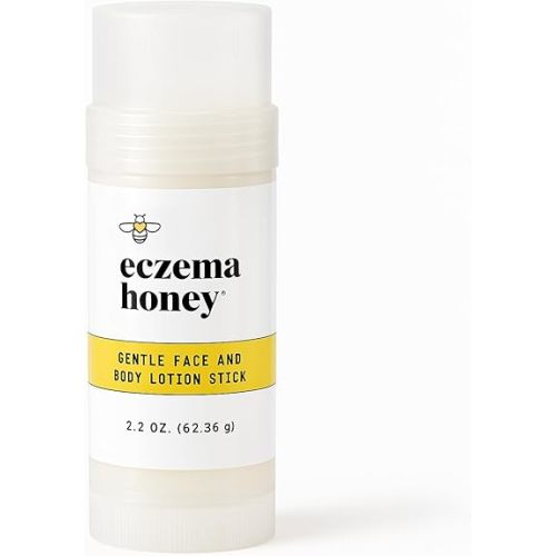 ECZEMA HONEY Gentle Face & Body Lotion Stick - Moisturizing Colloidal Oatmeal Hand Cream for Extremely Dry Skin - Eczema Lotion Helps Psoriasis, Dermatitis & More (2.2 Oz)