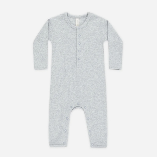 Ribbed Baby Jumpsuit - Dusty Blue
