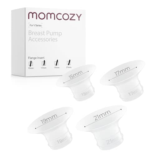 Momcozy Flange Insert 15/17/19/21mm Only for Momcozy V1 Pro/V2 Pro Breast Pump. Original V1 Pro/V2 Pro Breast Pump Replacement Accessories, 4PCS (15/17/19/21mm)