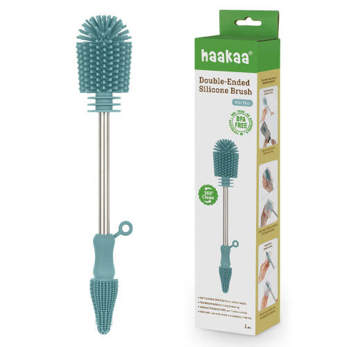 Haakaa Double-Ended Silicone Brush – Simple Steps Market