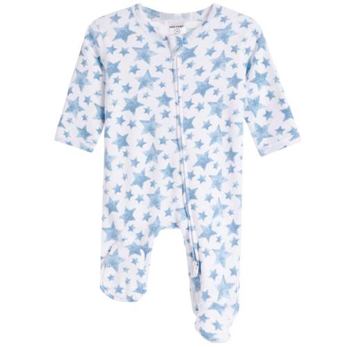 Blue Soft Stars Footie
