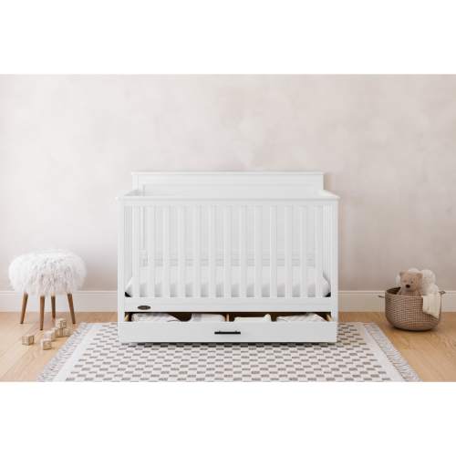 Graco Tristan Convertible Crib With Drawer - White