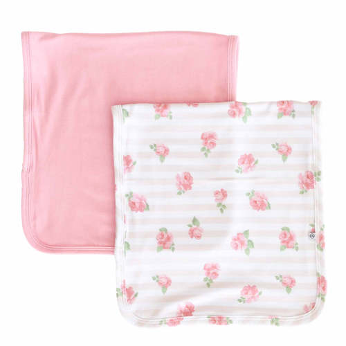 Rosy & Cozy 2pc Burp Cloth Set