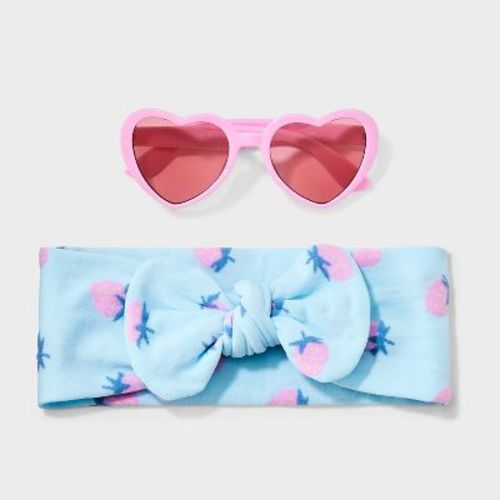Toddler Girls' Heart Sunglasses & Strawberry Headband Set - Cat & Jack™ Pink