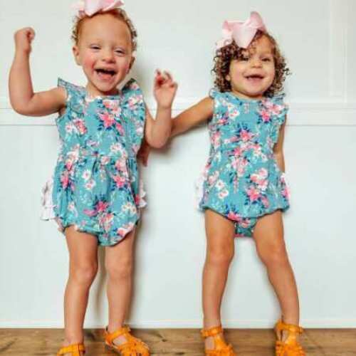 6-12M | Tank Waterfall Romper | RuffleButts & RuggedButts