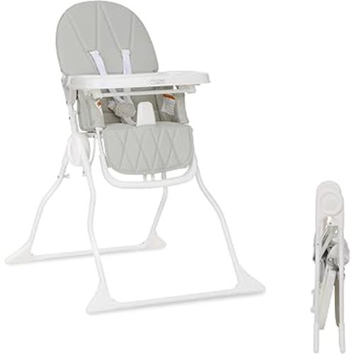 Dream On Me Snack and Stow Highchair | Adjustable Feeding Chair with Removable Tray, Lightweight, Foldable Design, Easy to Clean, Perfect for Toddlers & Infants