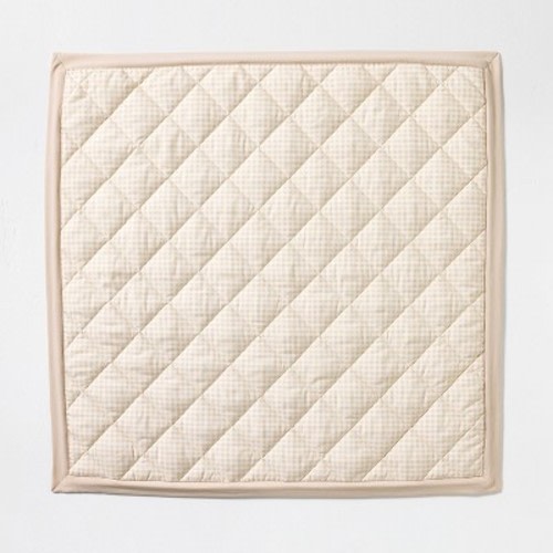 40" Square Play Mat Beige Gingham - Hearth & Hand™ with Magnolia