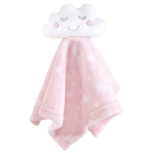 Hudson Baby Infant Girls Animal Face Security Blanket, Pink Cloud, One Size