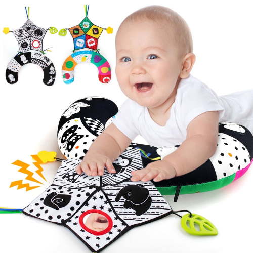 teytoy Tummy Time Toy, Newborn Toys 0-6 Months, High Contrast Baby Toy with Mirror