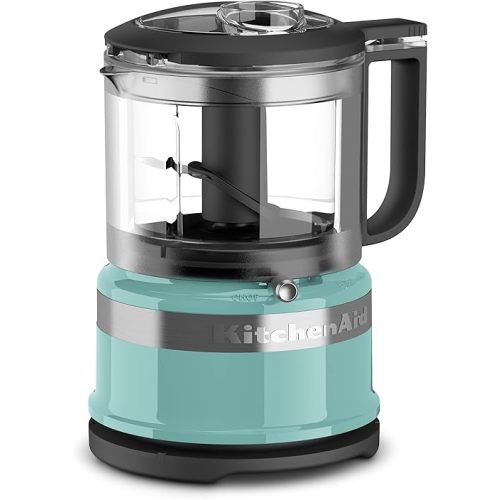 KitchenAid KFC3516AQ 3.5 Cup Mini Food Processor, Aqua Sky Blue