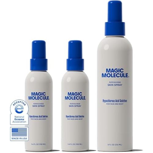 Magic Molecule Skin Spray, Hypochlorous Acid Formula, 8oz + 3.4oz 2PK