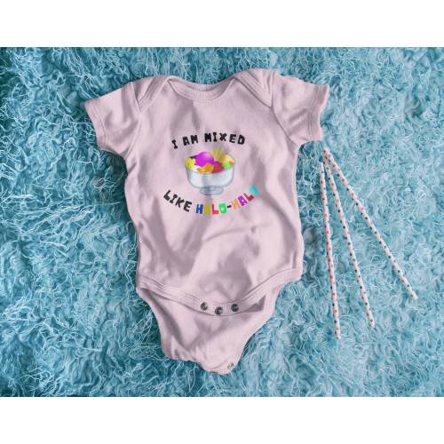 I Am Mixed Like Halo-halo, Filipino Shirt, Filipino Baby, Pinay, Pinoy, Philippines, Filipino Kids, Baby Clothes, Newborn, Onesies® Brand - Pink