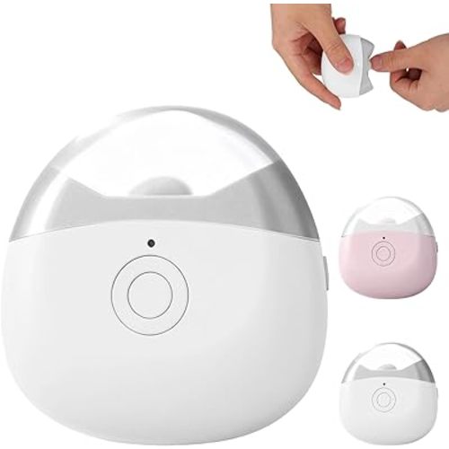 2026 New Electric Nail Clippers, Automatic Nail Trimmer with LED Light & 2 Speeds with Nail Scraps Storage, Portable USB Rechargeable Safety Fingernail Trimmer for Baby Seniors (White)