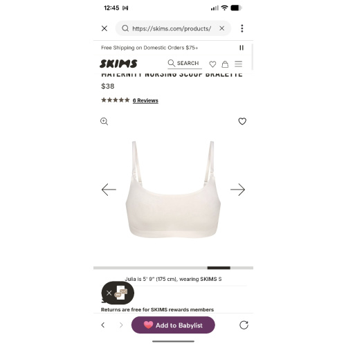 COTTON JERSEY MATERNITY NURSING SCOOP BRALETTE | MARBLE | SKIMS