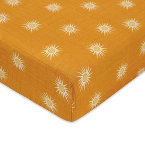 Babyletto Crib Sheet in GOTS Certified Organic Muslin Cotton - Golden Hour